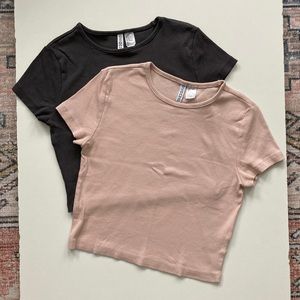Two H&M Divided Cropped Baby Tee’s